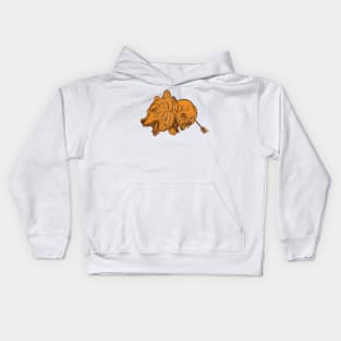 wolf skull Kids Hoodie